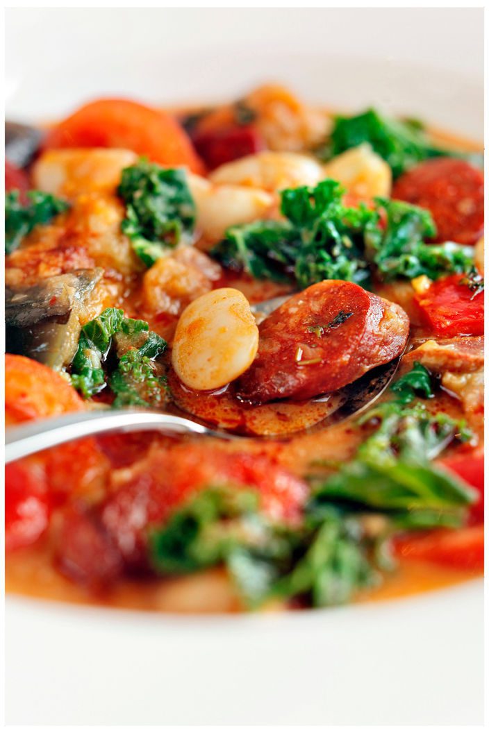 Chorizo &#038; Butter Bean Stew with Kale Featured Image - Full Image