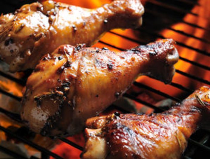 BBQ Chicken grilling - Full Image