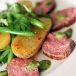 Lamb Loin with Rocket, New Potatoes and Salsa Recipe Featured Image - Thumbnail Image