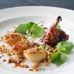 Scottish Scallops with Sticky Chicken Wings Featured Image - Thumbnail Image
