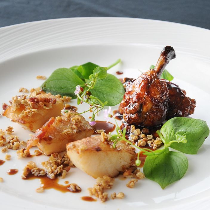 Scottish Scallops with Sticky Chicken Wings Featured Image - Full Image