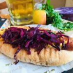 Oktoberfest Brigston &#038; Co Hot Dogs topped with Red Cabbage &#038; Apple “Sauerkraut” Featured Image - Thumbnail Image
