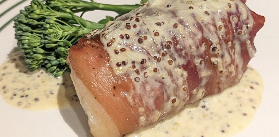 Read Monkfish Wrapped in Prosciutto Crudo with a White Wine and Mustard Sauce